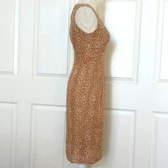 Burberry London Silk Knee-Length Leopard Print Dress - Picture 3 of 7